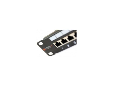 Patch panel STP Cat6a 24 porty, 1U, czarny