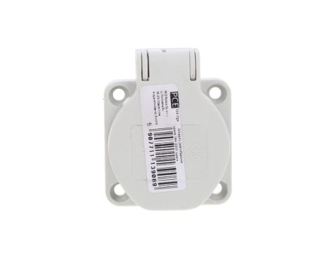 Gniazdo tablicowe z uziemieniem IP54 szare 2P+Z 104-0GS