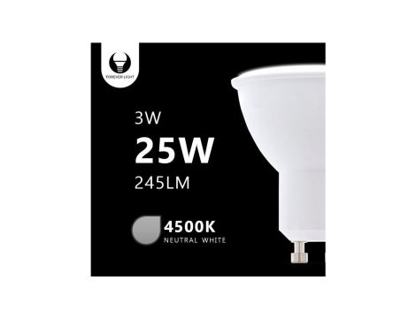 Żarówka LED GU10 3W 230V 4500K 245lm Forever Light RTV003438