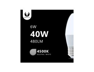 Żarówka LED E27 C37 6W 4500K 480lm Forever Light RTV003468