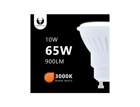 Żarówka LED GU10 10W 230V 3000K 900lm ceramiczna Forever Light RTV003474