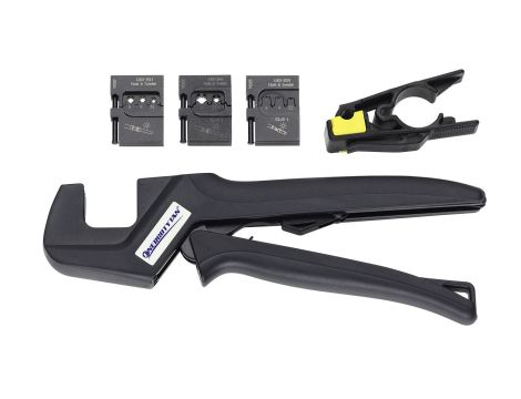 Zaciskarka do złącz MC4, Zaciskarka SOLAR KIT PROFI do złączek MC4 - SOLAR, pozycjoner do mc4 / ściągacz izolacji 2,5-6 mm2