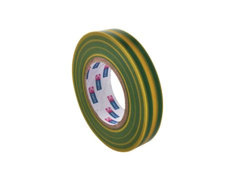 Taśma izolacyjna PVC 15mm / 10m żółto-zielona F61515