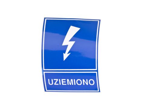 Tabliczka /znak informacyjny/ TZI 74x105S /UZIEMIONO/ E04TZ-01041120300 /10szt./