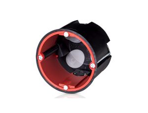 Puszka przeciwogniowa z membraną hermetyczna akustyczna czarna gł 62 z wprowadzeniem rur 86162007