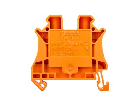 Złączka szynowa 2-przewodowa 10mm2 pomarańczowa Ex UT 10 OG 3046281 /50szt./
