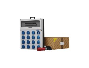 Rozdzielnica budowlana z kablem SKH GR-S/FI 16x230V gniazda Mennekes Doktorvolt 0687