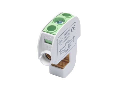 Zacisk izolowany szynowy SBB 16 (86105) SIMBLOCK zielony 81550005