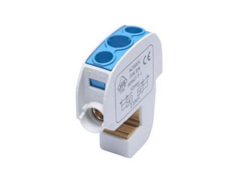 Zacisk izolowany szynowy SBB 16 (86105) SIMBLOCK niebieski 81550003