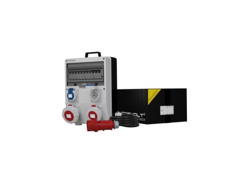 Rozdzielnica budowlana z kablem TD-S/FI SKH 32A 16A 2x230V Schuko Doktorvolt 9863