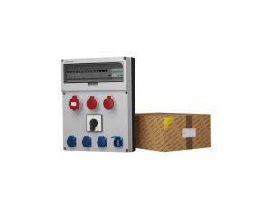 Rozdzielnica budowlana z licznikiem MID oraz łącznikiem GR-S/FI 32A 2x16A 4x230V Doktorvolt 0465