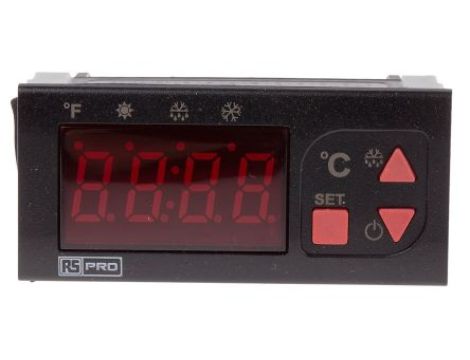 Regulator temperatury wł./wył. 2-wyjściowy, Uz 24 V AC/DC, 77 x 35mm