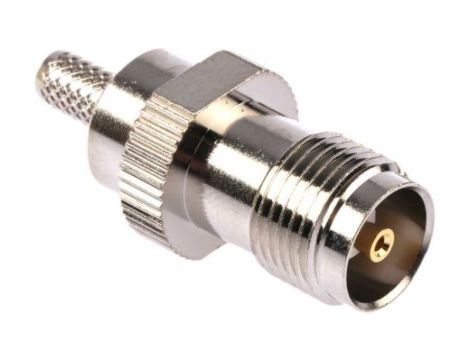 Złącze koncentryczne, 50, Żeński, Połączenie zagniatane, Montaż na kablu