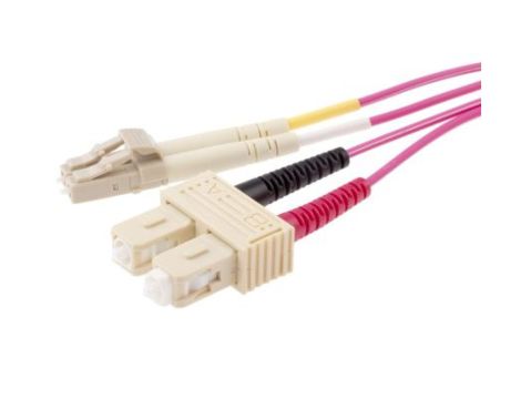 Kabel światłowodowy, średnica: 900m, OM4 Wielomodowy, Fioletowy, LC/SC