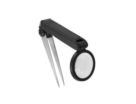 Szkło powiększające, typ: Pęseta z lupą LED, powiększenie: 1.75X, śr.: 30mm