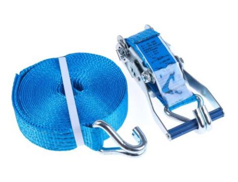 Taśma mocująca, 9m, Uchwyt hakowy, 50mm, 5000kg, PET, stal