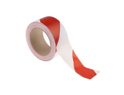 Taśma do podłogi kolor: Czerwony/biały, 50mm x 33m, RS PRO