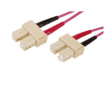 Kabel światłowodowy, średnica: 900m, OM4 Wielomodowy, Fioletowy, SC/SC