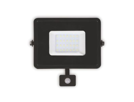 Naświetlacz LED PLATI 30W 2400lm barwa ciepła 3000K IP44 z czujnikiem czarny LFL106S