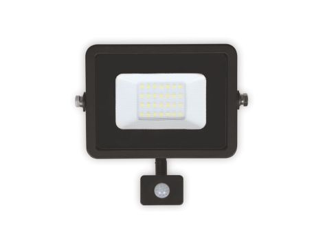 Naświetlacz LED PLATI 20W 1400lm barwa ciepła 3000K IP44 czarny czujnik LFL104S