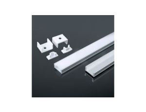 Profil nawierzchniowy aluminiowy Mleczny do taśm LED 2000x17,4x7mm 3355