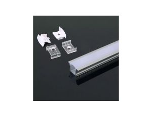 Profil wpuszczany aluminiowy Mleczny do taśm LED 2000x23x15,5mm 3351