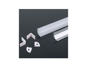 Profil kątowy aluminiowy Mleczny do taśm LED 2000x15,8x15,8mm 3353