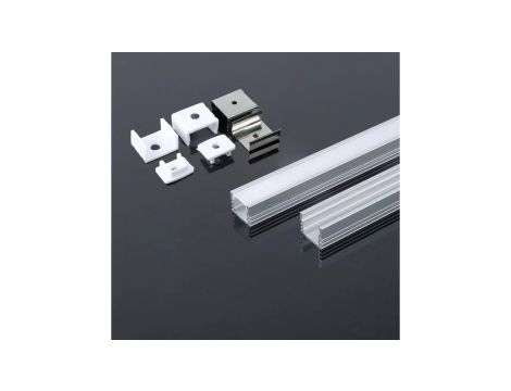 Profil nawierzchniowy aluminiowy Mleczny do taśm LED 2000x17,4x12,1mm 3358