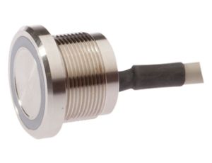 Czujnik mechaniczny przycisk LED M22x1 20dł 24V DC 200mA NO 1,5m kabel YM22C839