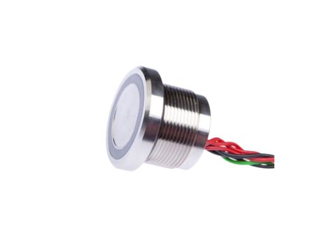 Czujnik mechaniczny przycisk LED M22x1 20dł 24V DC 200mA NO 0,5m kabel YM220100