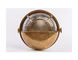 Oprawa mosiężna OKRĄG 14S z 2 nakrętkami typu motylek, E27, 60W, klosz przeźroczysty-szkło, IP64, przysłona A14S