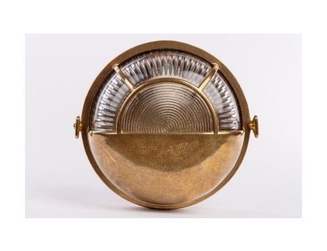 Oprawa mosiężna OKRĄG 14S z 2 nakrętkami typu motylek, E27, 60W, klosz przeźroczysty-szkło, IP64, przysłona A14S