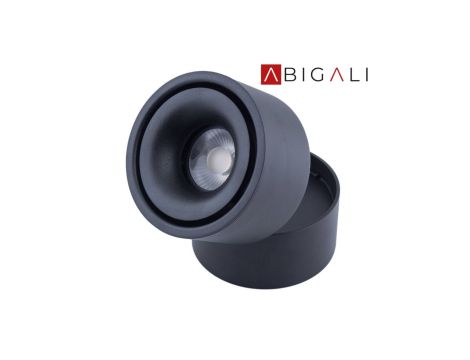Abigali Oprawa natynkowa czarna regulowana Posh Cree COB 12W 3000K CRI90 20, ABIGALI-MZTD-B-12-20WW
