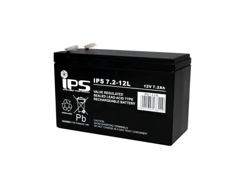 Akumulator VRLA AGM 12V 7,2Ah (żywotność 6-9lat) IPS 7.2-12L T2