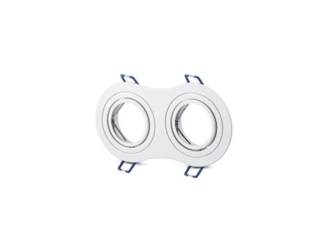 Oprawa punktowa Oczko 2xGU10 IP20 Okrągła Aluminiowa Biała 3601