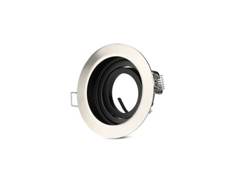 Oprawa punktowa Oczko 1xGU10 IP20 Okrągła Satynowy Nikiel 3596