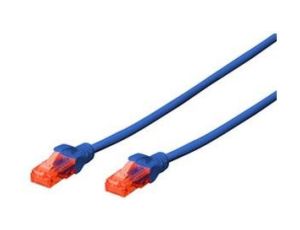 Kabel krosowy (patch cord) RJ45-RJ45 kat.6 U/UTP AWG 26/7 PVC 10m niebieski DK-1612-100/B
