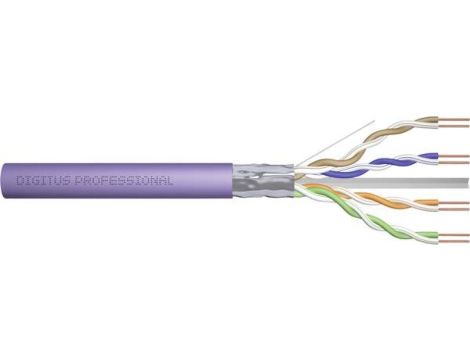 Kabel teleinformatyczny F/UTP kat.6 4x2xAWG23 LSOH drut fioletowy Dca DK-1624-VH-05 /50m/