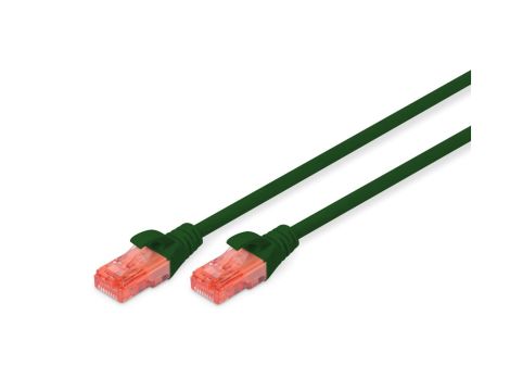 Kabel krosowy (patch cord) RJ45-RJ45 kat.6 U/UTP AWG 26/7 PVC 10m zielony DK-1612-100/G