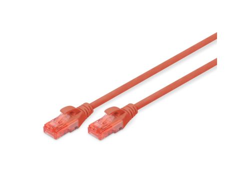Kabel krosowy (patch cord) RJ45-RJ45 kat.6 U/UTP AWG 26/7 PVC 7m czerwony DK-1612-070/R
