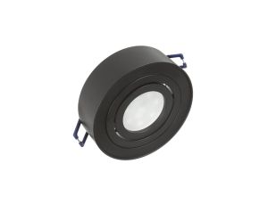 Punktowa oprawa sufitowa Maclean, dla źródeł światła MR16/GU10, kolor czarny, 94x32mm, okrągła, aluminiowa, MCE462 B