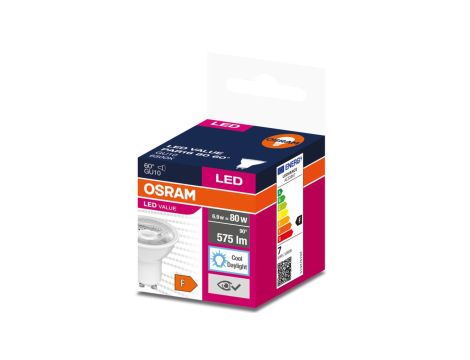 Żarówka LED VALUE PAR16 80 GU10 6,9W 575lm 6500K 865 60st. 4058075599321
