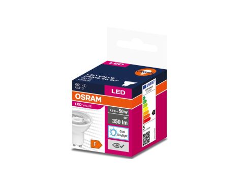 Żarówka LED VALUE PAR16 50 GU10 4,5W 350lm 6500K 865 60st. 4058075599239