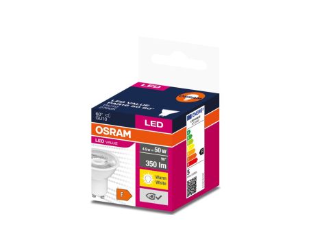 Żarówka LED VALUE PAR16 50 GU10 4,5W 350lm 2700K 827 60st. 4058075598942