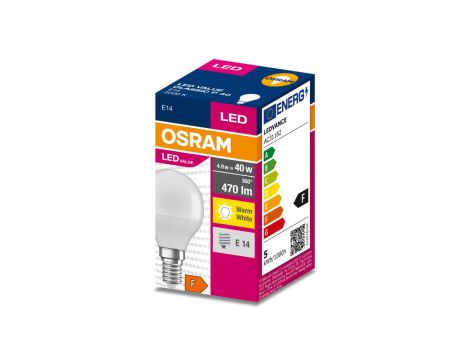 Żarówka LED VALUE CLASSIC P 40 E14 4,9W 470lm 3000K 830 FR non-dim 4058075630376