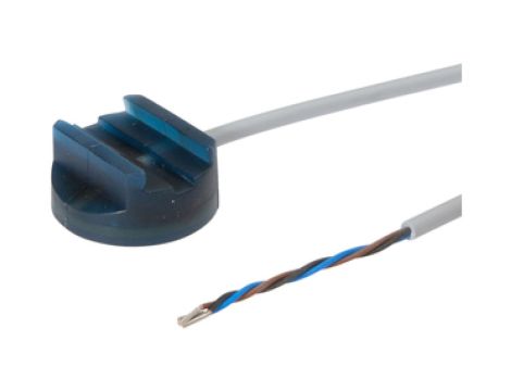 Czujnik pojemnościowy fi30mm dł: 14mm zabudowany Sn: 15mm 10-35V DC PNP NO kabel 2m PVC IP68 KBRC0103