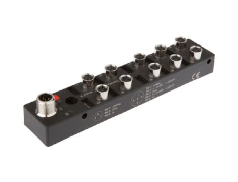 Moduł logiczny 27x150x31mm AND/OR 10fold 10-30V DC -30-85 stC złącze M8 żeńskie 3pin złącze M12 męskie 4pin IP67 VL31010A