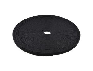 Taśma rzepowa 10mm 25m czarna Back To Back