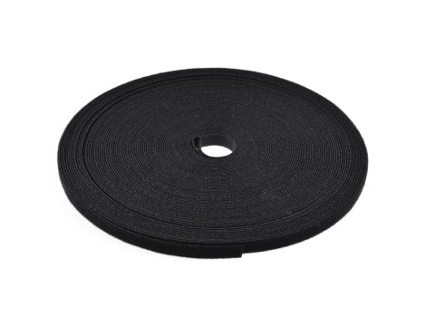 Taśma rzepowa 10mm 25m czarna Back To Back