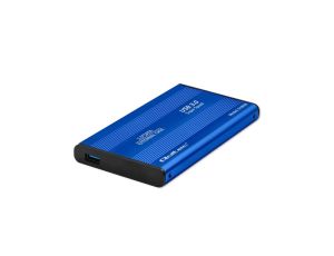 Qoltec Aluminiowa Obudowa kieszeń do dysków HDD SSD 2.5 SATA3 USB 3.0 Niebieski